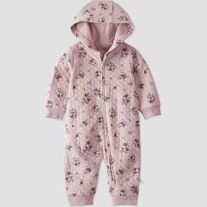 Baby Girl Little Planet Cotton Blend Quilted Double Knit Jumpsuit